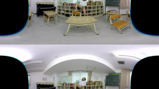 [VR全景] 豐滿的肉絲老師讓我不能安心學習